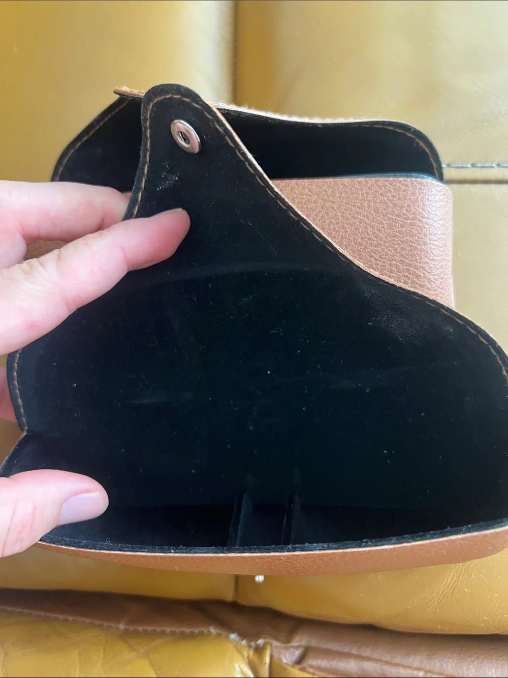 Ray-Ban Brown Pebbled Leather Sunglass Cases - Set of 3